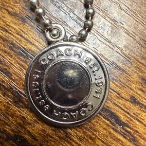 Coach Hang Tag | Authentic Metal Logo Round Charm | Replacement Tag | Silver